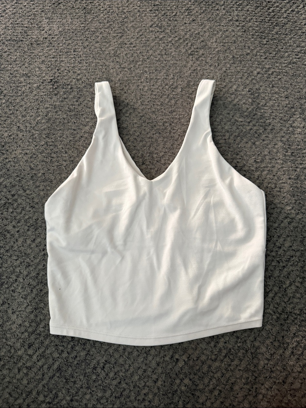 all in motion White V-Neck Cropped Tank Top